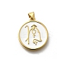 Brass Enamel Pendants KK-P295-02G-02-1