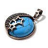 Synthetic Turquoise Pendants G-P560-01R-02-2