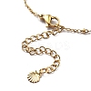 Summer Beach 304 Stainless Steel Shell Shaped Charm Anklets for Women AJEW-AN00658-7