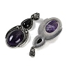 Natural Amethyst & Obsidian Pendants G-I370-08AS-06-2