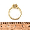 Brass Micro Pave Clear Cubic Zirconia Finger Rings for Women RJEW-U049-06G-5