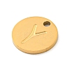 Ion Plating(IP) 304 Stainless Steel Pendants FIND-M017-02G-Y-2