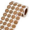 8 Rolls 4 Style Bake Theme Self-Adhesive Kraft Paper Stickers DIY-LS0003-42-2