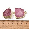 Raw Rough Natural Dyed Quartz Crystal Links Connector Charms G-K189-04LG-02-3