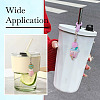 8Pcs 8 Colors Acrylic Straw Pendant Beadable Bar HJEW-TA0001-48-10