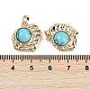 Synthetic Turquoise Pendants KK-U043-43G-A-3