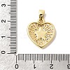 Brass Pave Clear Cubic Zirconia Pendants LS-KK-G554-06G-01-3