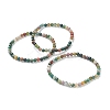 Natural Indian Agate Beaded Stretch Bracelets BJEW-A117-A-46-7