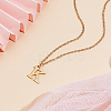304 Stainless Steel Letter Pendant Necklaces NJEW-LP0001-53K-G-3