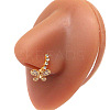 316L Surgical Stainless Steel Cubic Zirconia Dangle Hoop Nose Ring with Charms WG2DADE-34-1