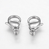 304 Stainless Steel Lobster Claw Clasps STAS-F125-17x11mm-P-2