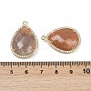 Natural Sunstone Faceted Pendants G-K347-12G-05-3