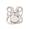304 Stainless Steel Cuff Ring Components SA-CBA76C4-02P-02-2