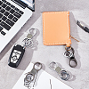ARRICRAFT 4Pcs 2 Colors Iron and Alloy Carabiner Keychain Clasps with 2Pcs Key Rings IFIN-AR0001-22-5