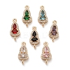Glass Gourd Connector Charms KK-M314-16KCG-1