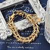 304 Stainless Steel Wheat Chains Bracelets for Women BJEW-F488-39G-1