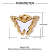 304 Stainless Steel Resin Pendants STAS-OY009-01G-2