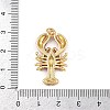 Brass Red Enamel Pendants KK-C116-03A-G-3