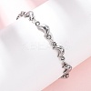 304 Stainless Steel Link Bracelets for Women BJEW-L706-02P-1