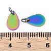 Ion Plating(IP) 304 Stainless Steel Stamping Blank Tag Charms STAS-I311-25RC-2