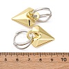 Two Tone Heart Brass Hoop Earrings EJEW-D322-12GP-02B-5