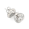 Non-Tarnish Oval 304 Stainless Steel Ear Studs EJEW-L290-003P-2