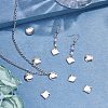 160Pcs 2 Style 304 Stainless Steel Charms STAS-UN0026-85-4
