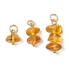 3Pcs 3 Styles Natural Amber Nuggets Pendants PALLOY-JF04851-1