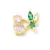 Brass Micro Pave Cubic Zirconia Pendants KK-Z101-06G-3