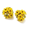 Polymer Clay Rhinestone Beads with Resin X-RESI-Z045-04-2