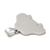 Non-Tarnish 304 Stainless Steel Pendants STAS-A086-03P-2