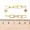 304 Stainless Steel Chain Dangle Stud Earrings for Women EJEW-Q781-30G-2