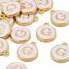 Golden Plated Alloy Charms X-ENAM-S118-01G-4