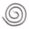 Men's 304 Stainless Steel Curb Chain Necklaces NJEW-I248-02MB-2