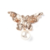 Butterfly with Plastic Imitation Pearl Enamel Pin JEWB-I020-01KCG-2