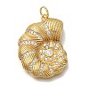 Rack Plating Brass Micro Pave Cubic Zirconia Pendants KK-I720-58G-1