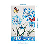 4Pcs 4 Style Linen Vertical Double Sided Garden Flag AJEW-CF0001-14-2
