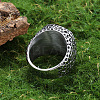 Textured 304 Stainless Steel Finger Rings FS-WG3E048-04-3