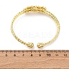 Brass Micro Pave Cubic Zirconia Cuff Bangles for Women BJEW-U025-09G-5
