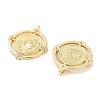 Rack Plating Brass Micro Pave Clear Cubic Zirconia Pendants KK-Z064-21G-2