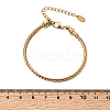 304 Stainless Steel Wheat Chains Bracelets for Women BJEW-A158-02A-G-5