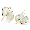 Natural Jade Dangle Earrings EJEW-M246-01G-3