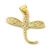 Brass Micro Pave Cubic Zirconia Pendants KK-Z042-04G-01-1