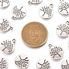 Flat Round with Tree Tibetan Style Alloy Pendants TIBEP-R338-10AS-NR-2