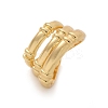 Brass Triple Cuff Rings for Women RJEW-U041-15G-4