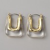 Acrylic Rectangle Hoop Earrings EJEW-WH0012-039A-1