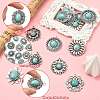 20Pcs 10 Styles Alloy Pave Synthetic Turquoise Pendants FIND-CJ0004-29-3