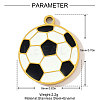 304 Stainless Steel Enamel Pendants STAS-OY003-18G-2