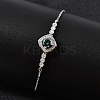 925 Sterling Silver Link Bracelets for Women BJEW-D346-01B-P-3