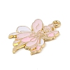 Golden Plated Alloy Eanaml Pendants PALLOY-S184-04G-A-2